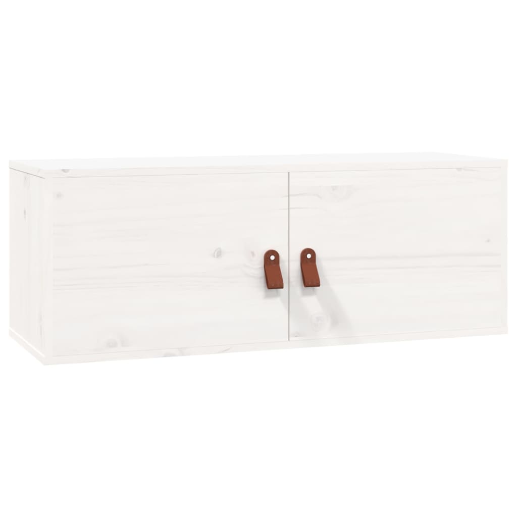 Wall Cabinets 2 pcs White 80x30x30 cm Solid Wood Pine