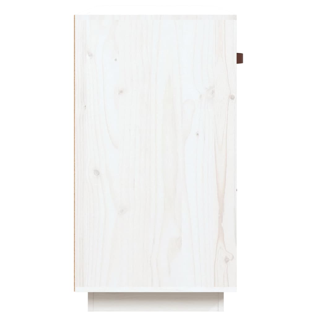 Sideboard White 100x40x75 cm Solid Wood Pine