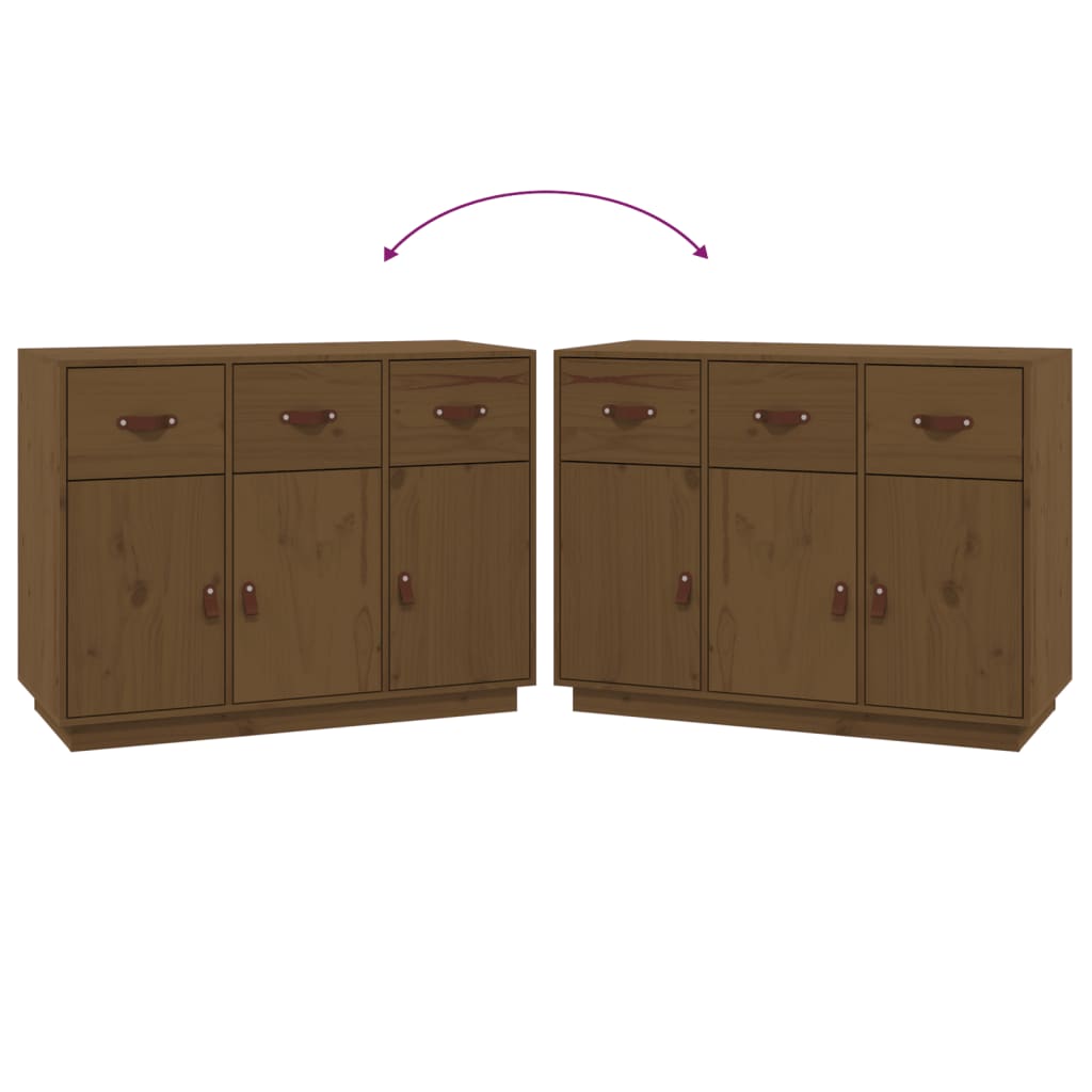 Sideboard Honey Brown 100x40x75 cm Solid Wood Pine