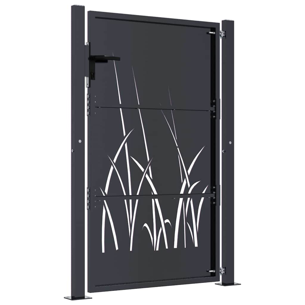 Garden Gate Anthracite 100x125 cm Steel Grass Design