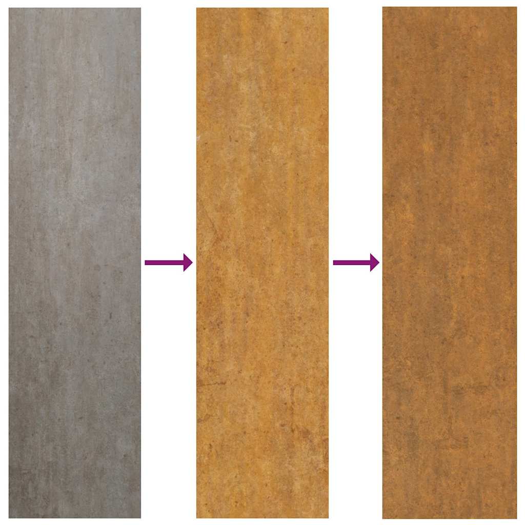 Garden Gate 100x75 cm Corten Steel Grass Design