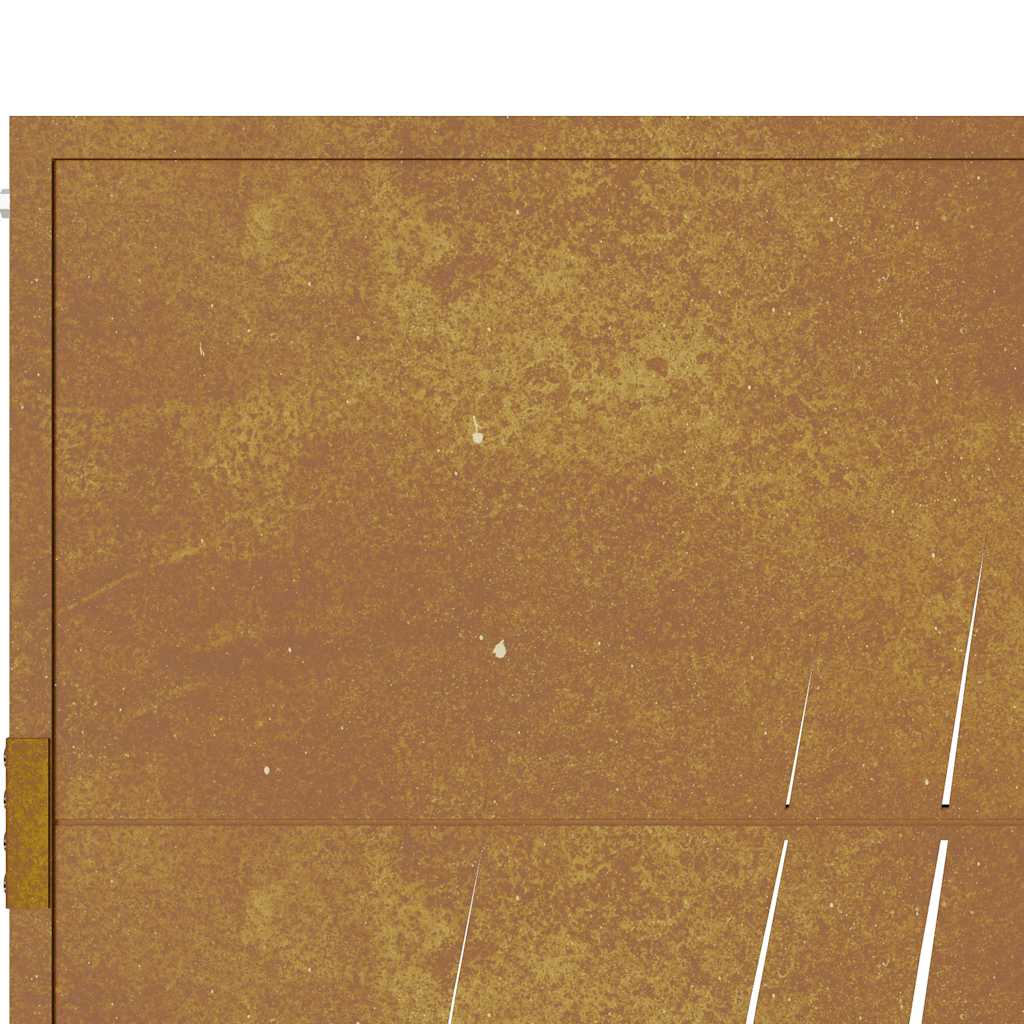 Garden Gate 100x75 cm Corten Steel Grass Design