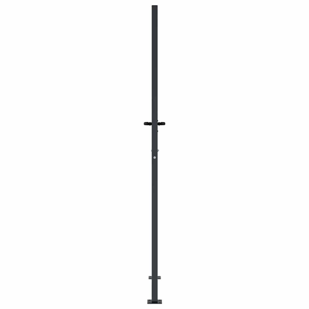 Garden Gate Anthracite 100x175 cm Steel Bamboo Design