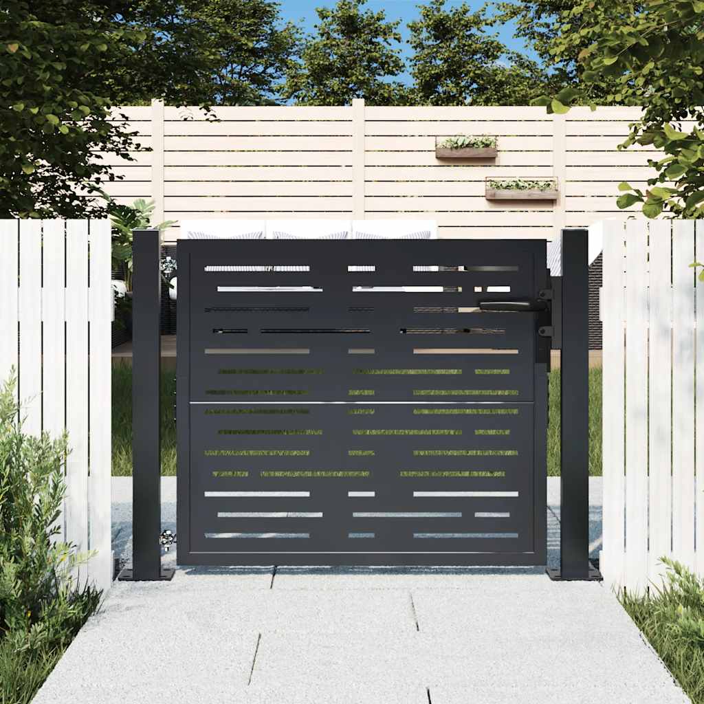 Garden Gate Anthracite 100x100 cm Steel Square Design