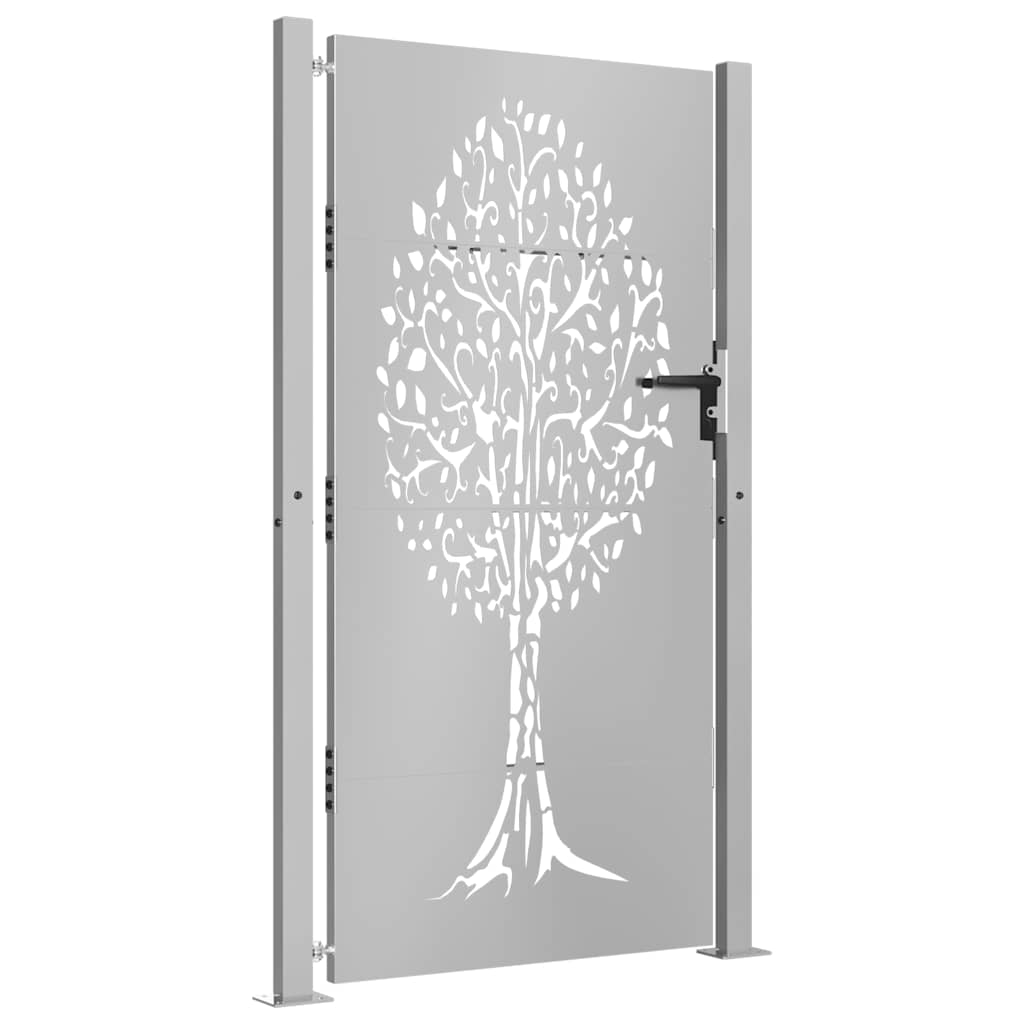 Garden Gate 100 x 175 cm Powder-coated steel Black Lockable