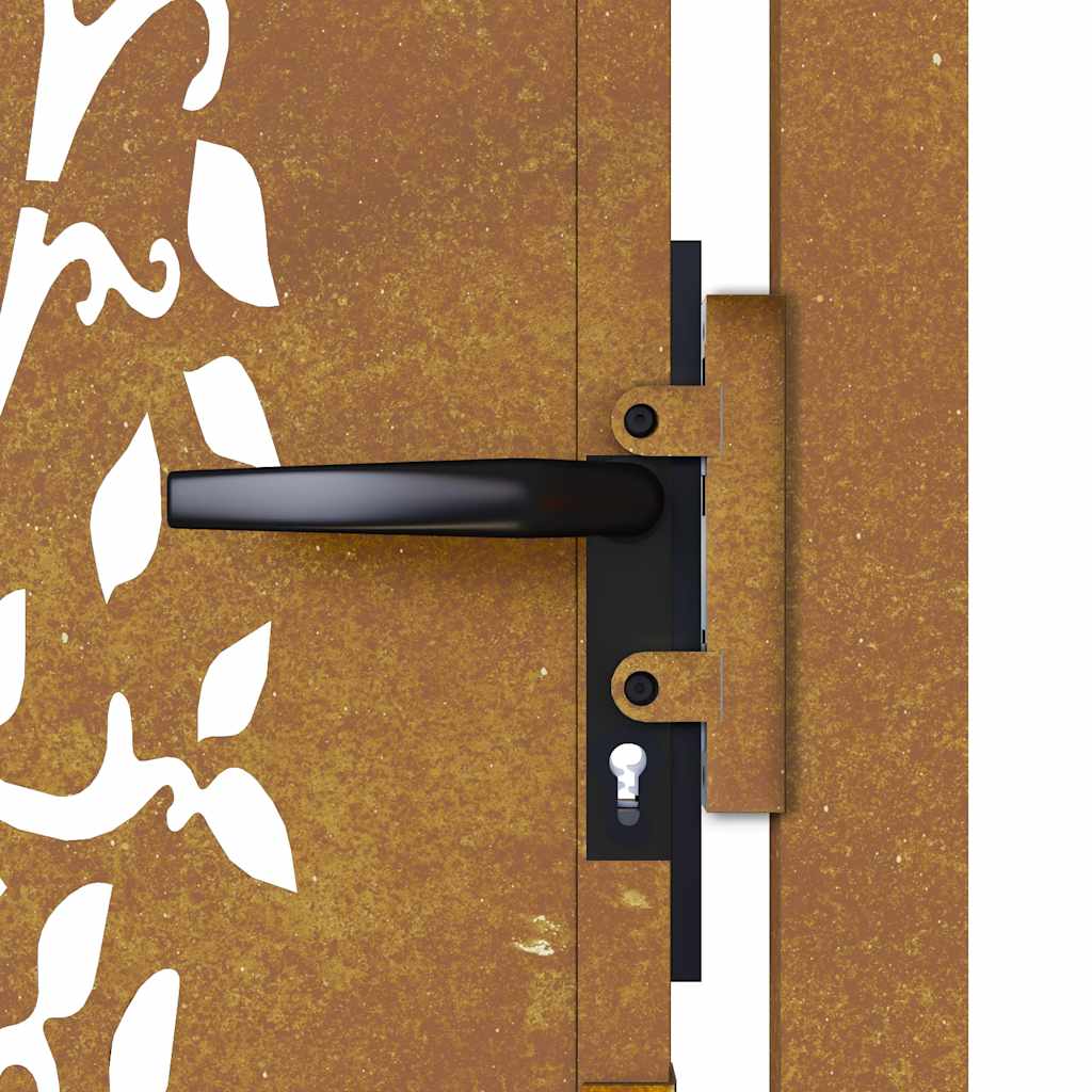 Garden Gate 100 x 175 cm Powder-coated steel Black Lockable