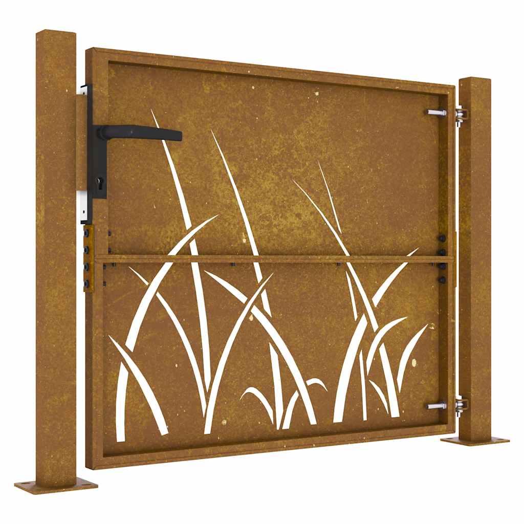 Garden Gate 100 x 100 cm Powder-coated steel Black Lockable