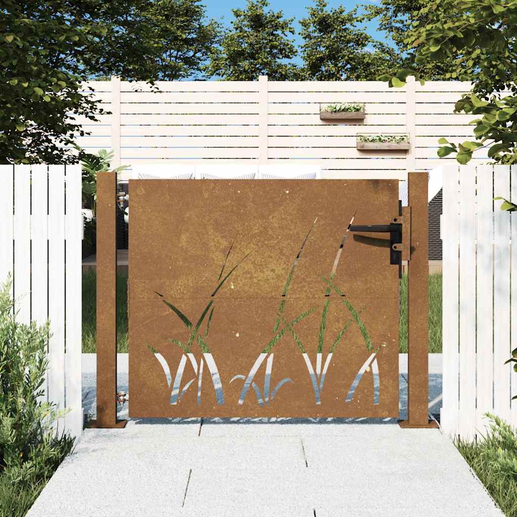 Garden Gate 100 x 100 cm Powder-coated steel Black Lockable