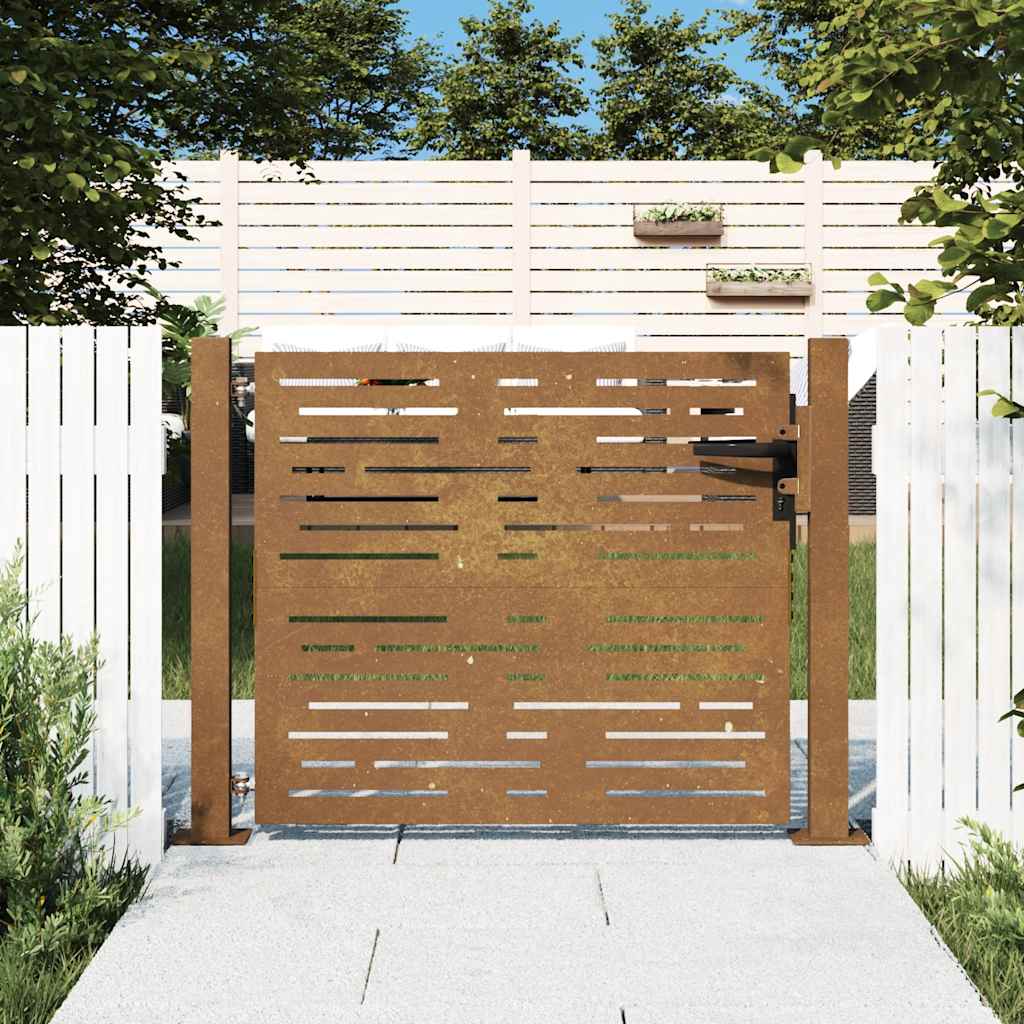 Garden Gate 100x100 cm Corten Steel Square Design