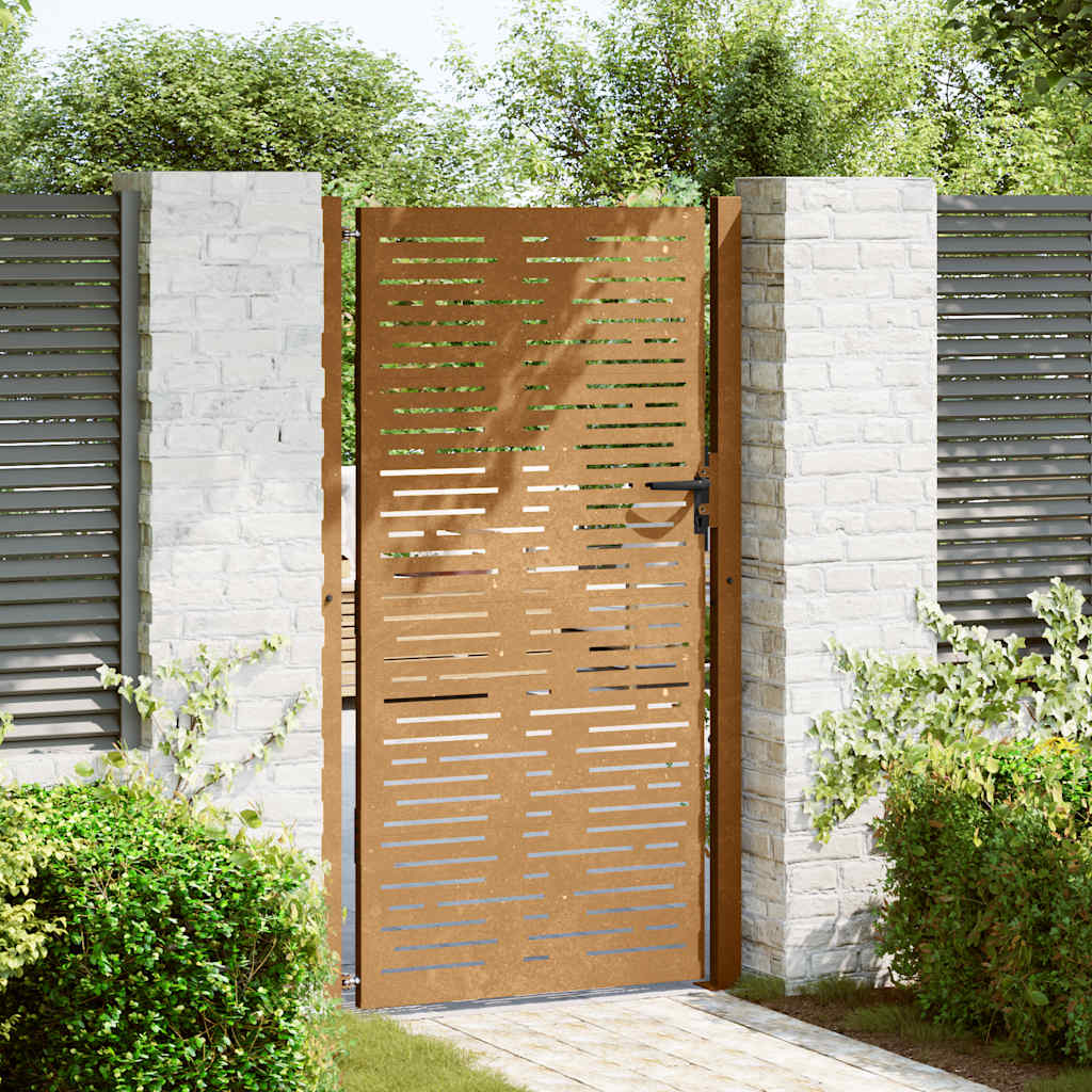 Garden Gate 100x175 cm Corten Steel Square Design