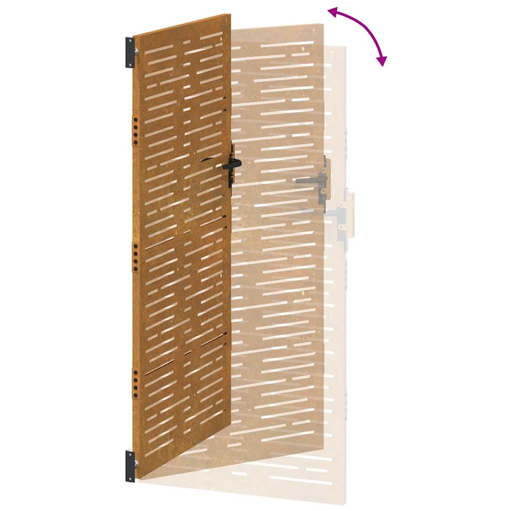 Garden Gate 100x175 cm Corten Steel Square Design