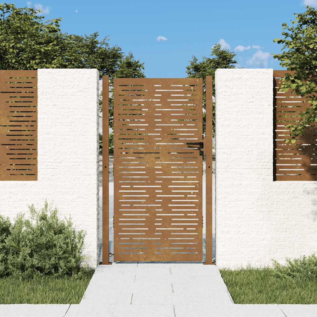 Garden Gate 100x175 cm Corten Steel Square Design