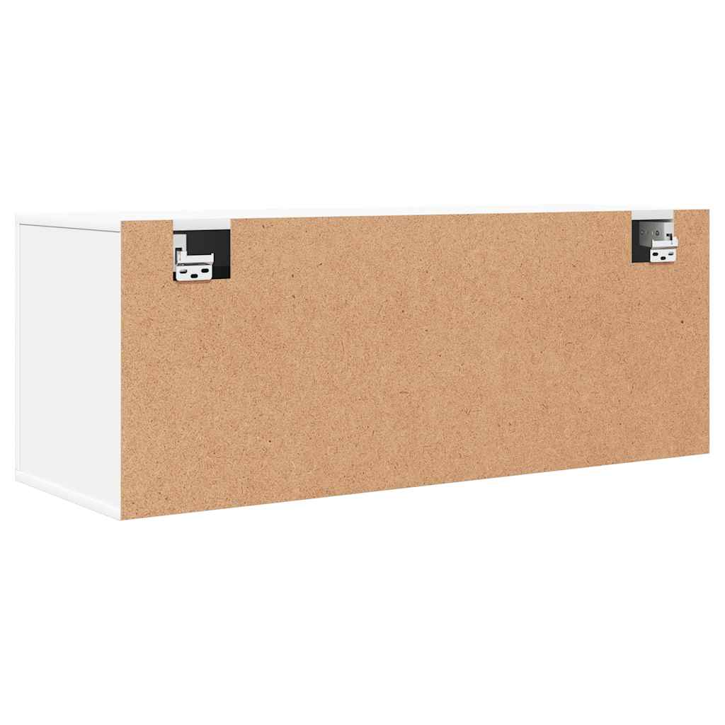 Wall Shoe Cabinet White 100x35x38 cm Engineered Wood
