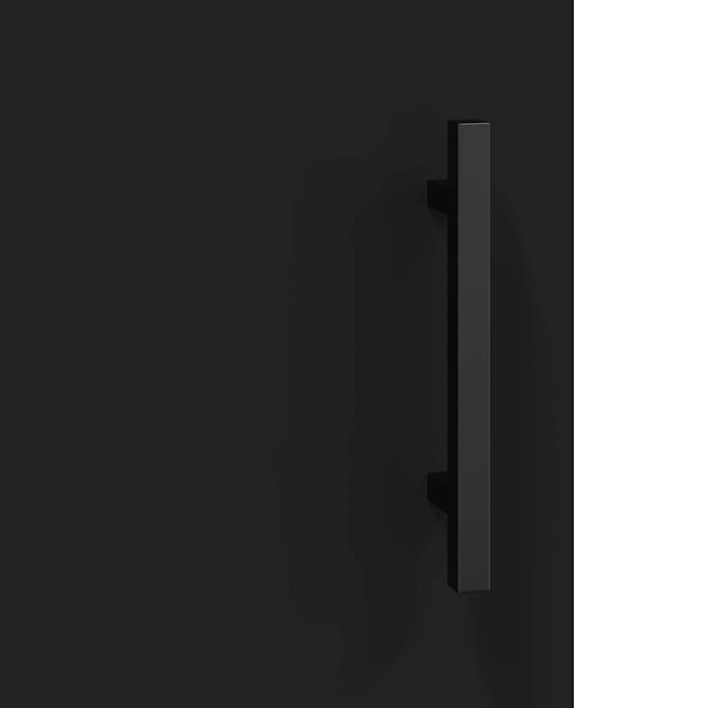 Wall Mounted Cabinets 2 pcs Black 69.5x34x90 cm