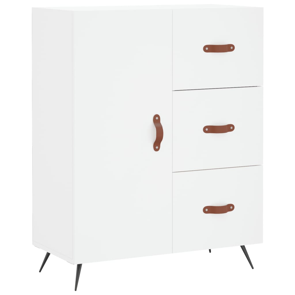 Highboard White 69,5x34x180 cm Engineered Wood