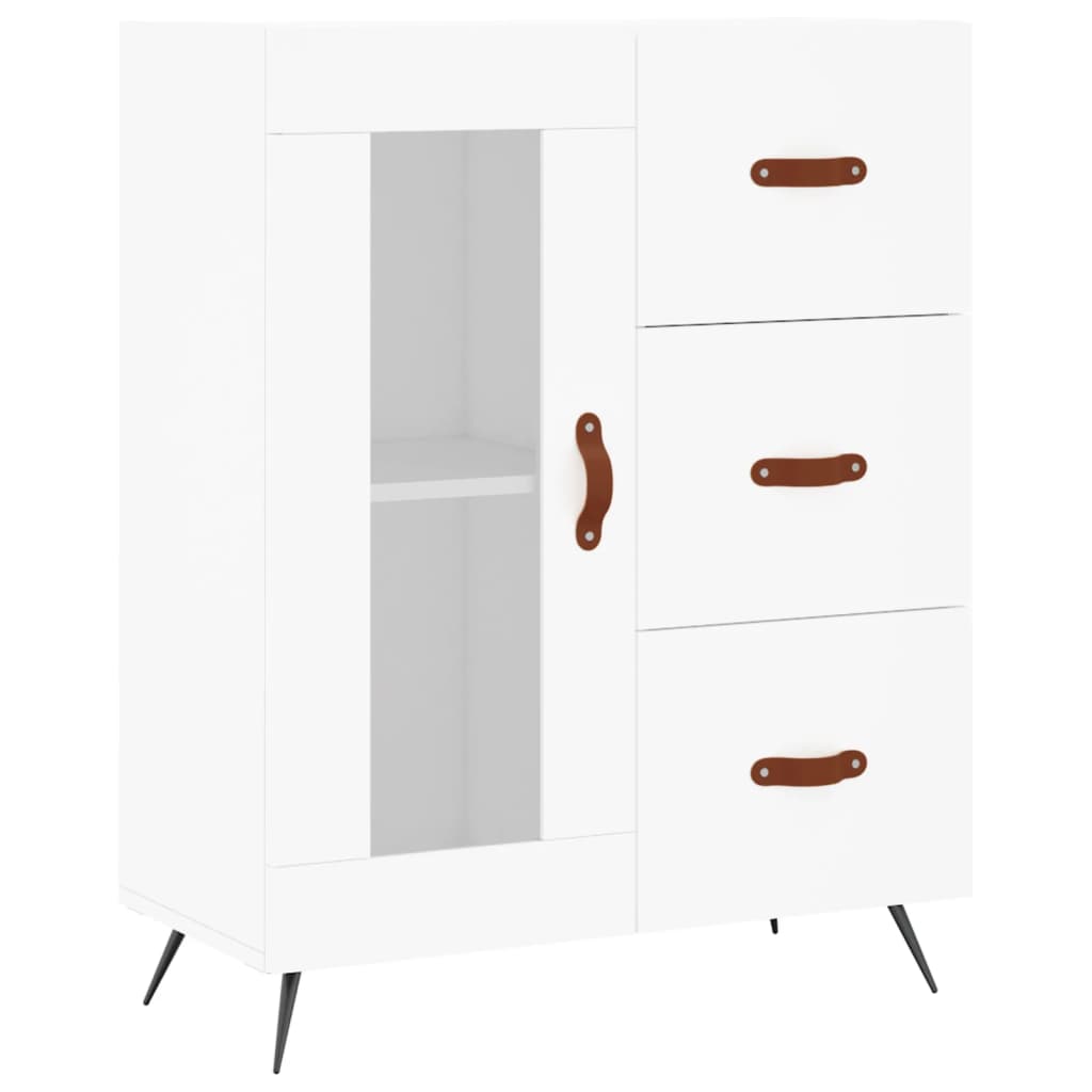 Highboard White 69,5x34x180 cm Engineered Wood