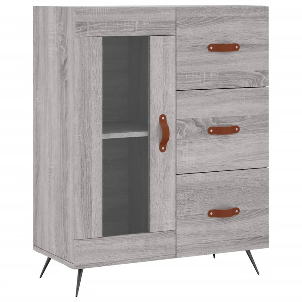 Highboard Grey Sonoma 69,5x34x180 cm Engineered Wood