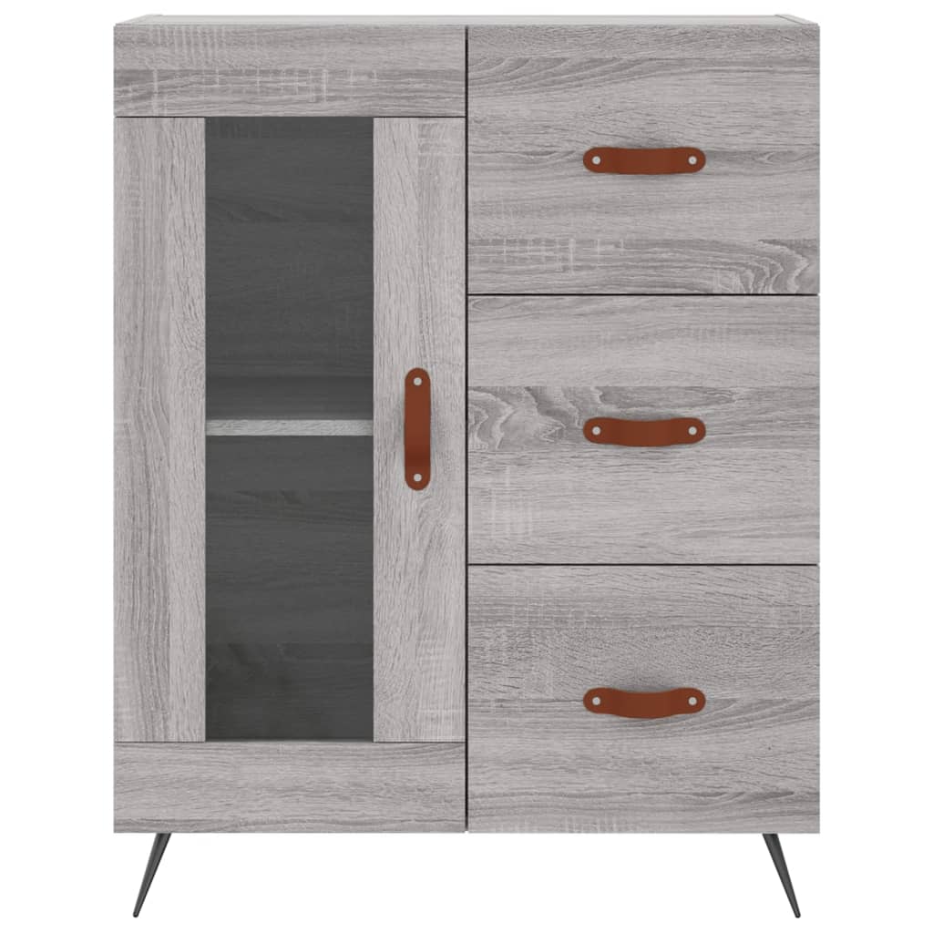 Highboard Grey Sonoma 69,5x34x180 cm Engineered Wood