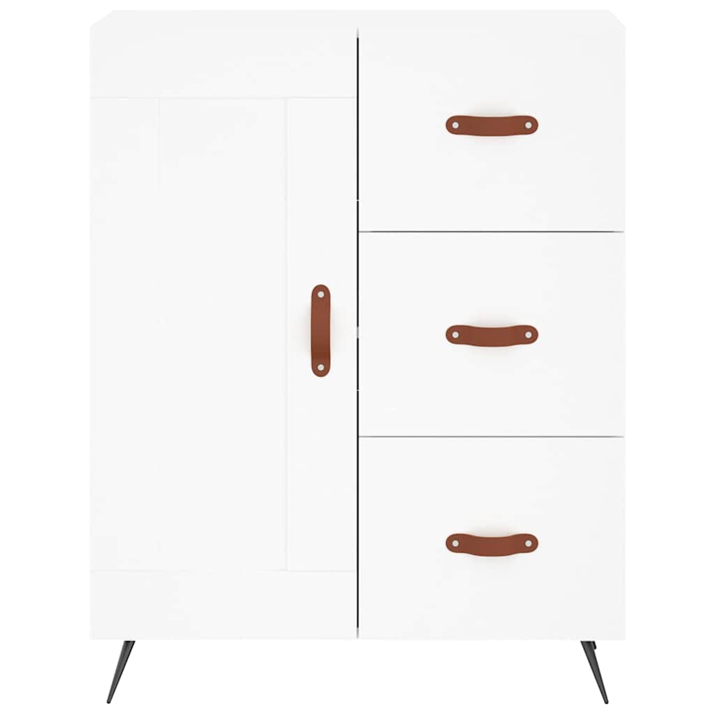Highboard White 69,5x34x180 cm Engineered Wood