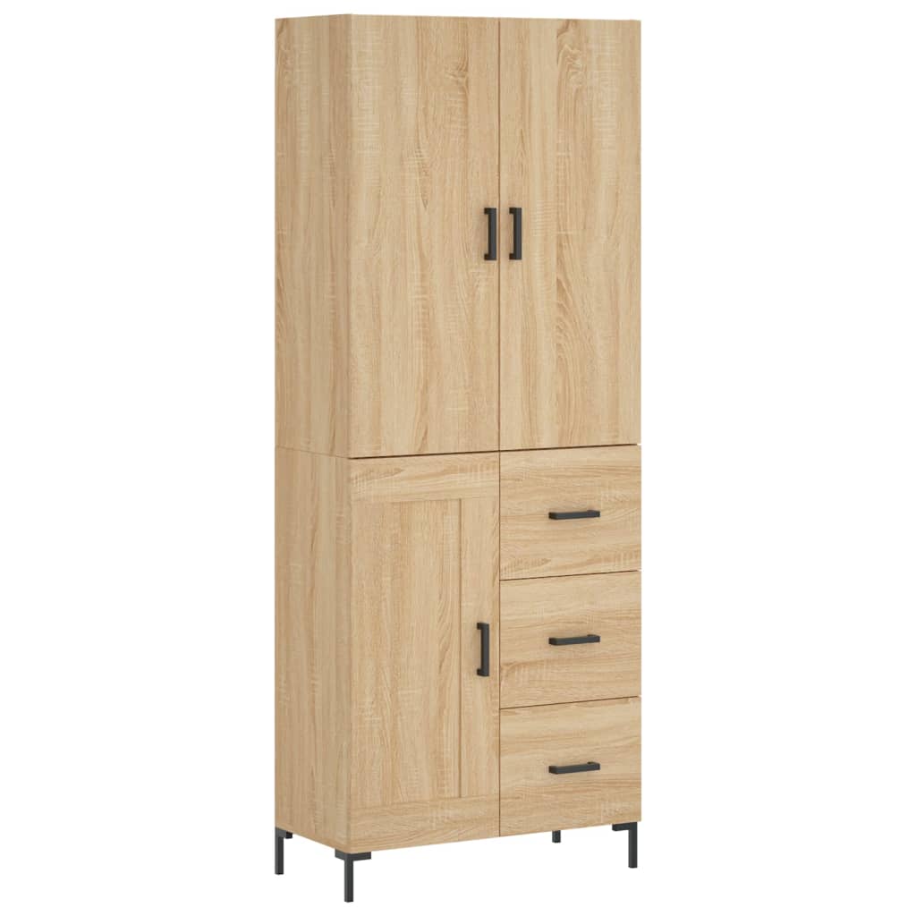 Highboard Sonoma Oak 69.5x34x180 cm Engineered Wood