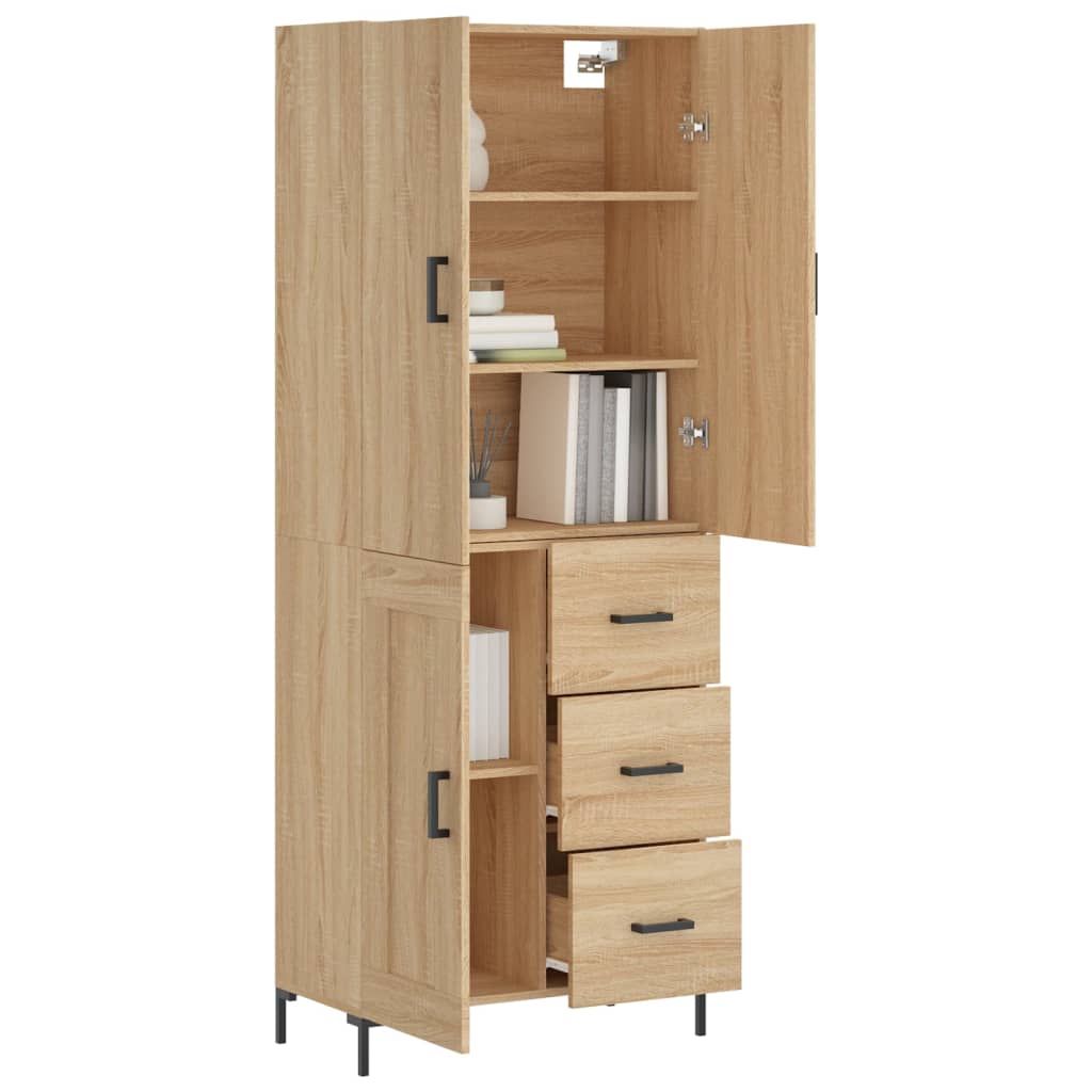 Highboard Sonoma Oak 69.5x34x180 cm Engineered Wood