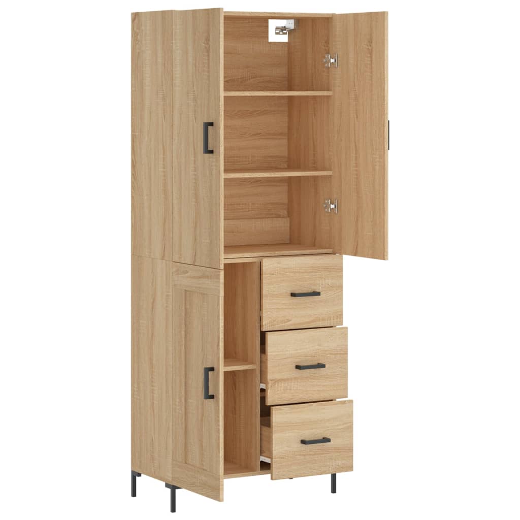 Highboard Sonoma Oak 69.5x34x180 cm Engineered Wood