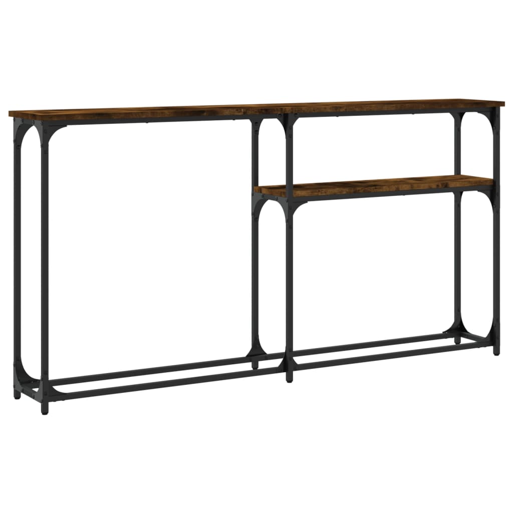 Console Table Smoked Oak 145x22,5x75 cm Engineered Wood
