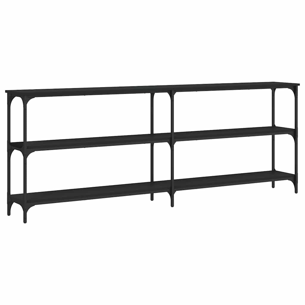 Console Table | Black | Engineered Wood, Metal | Large | Adjustable Feet