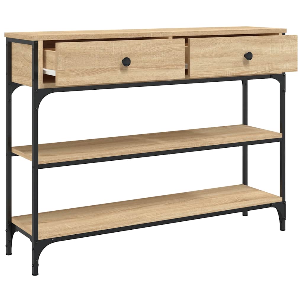 Console Table | Sonoma Oak | Engineered Wood | Narrow | Adjustable Feet
