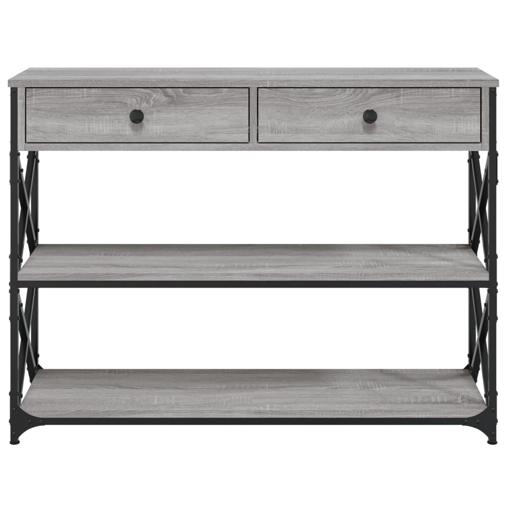 Console Table | Grey Sonoma | Engineered wood | 100x28x75 cm