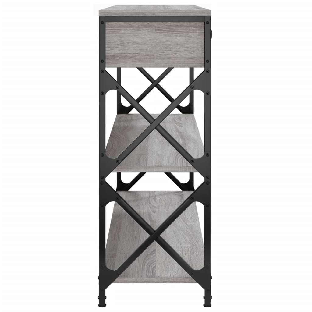Console Table | Grey Sonoma | Engineered wood | 100x28x75 cm