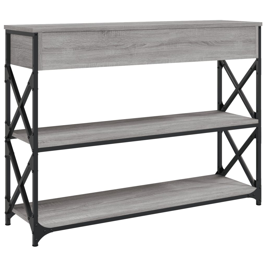 Console Table | Grey Sonoma | Engineered wood | 100x28x75 cm