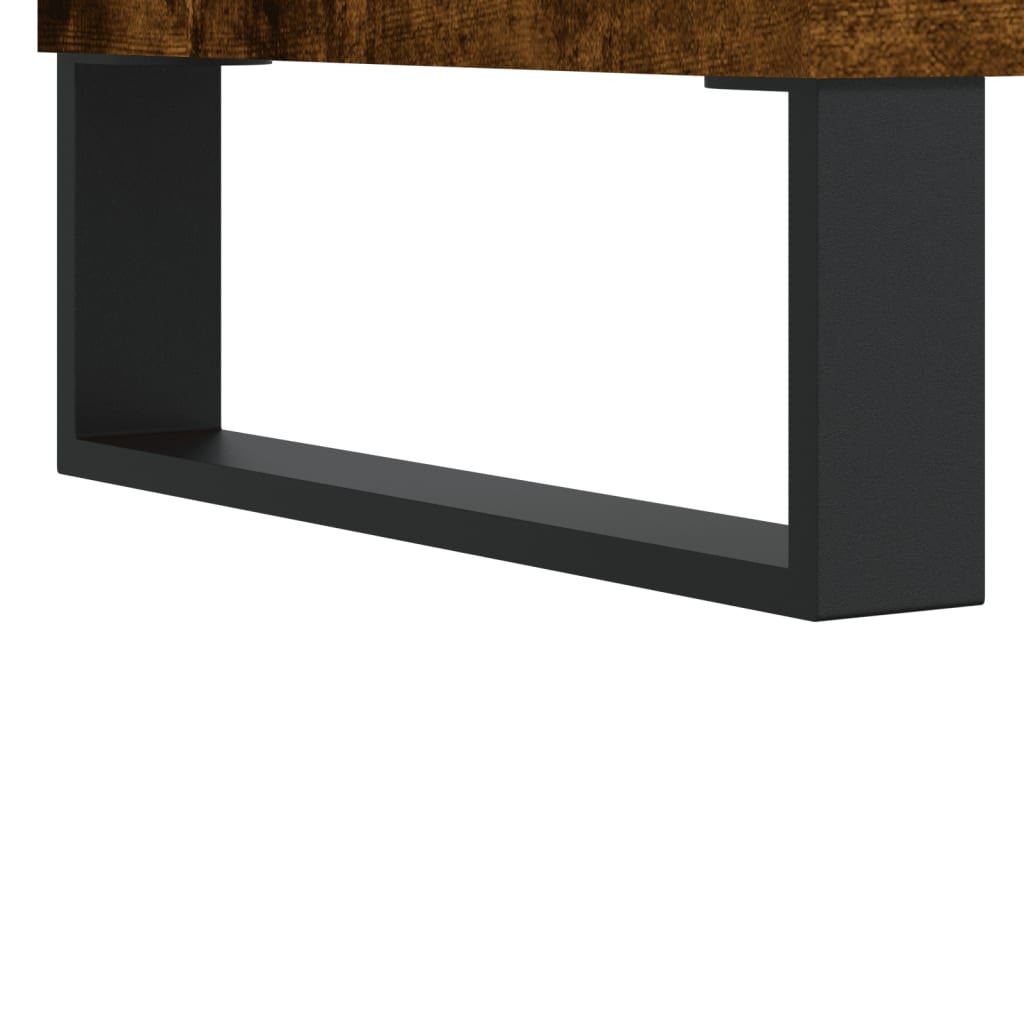 Sideboard Smoked Oak 90x34x80 cm Engineered Wood