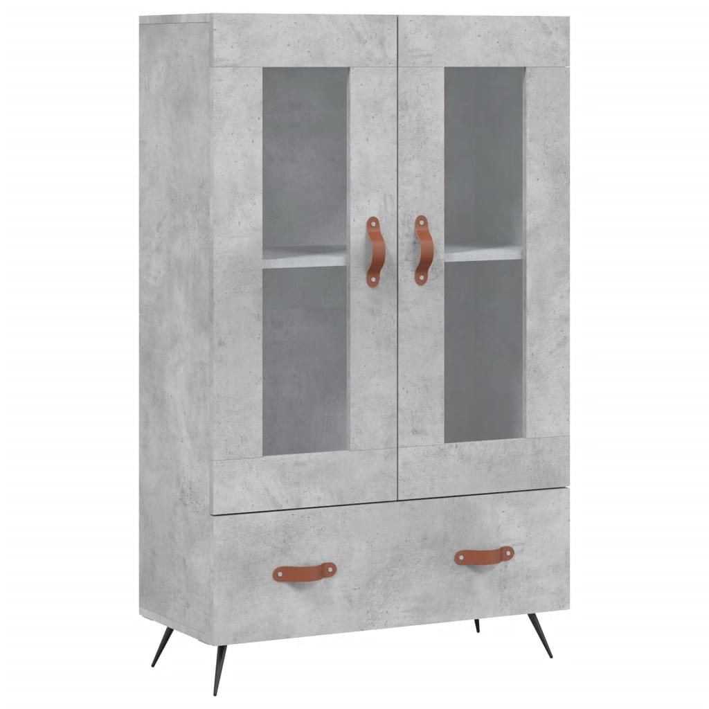 Highboard Concrete Grey 69.5x31x115 cm Engineered Wood