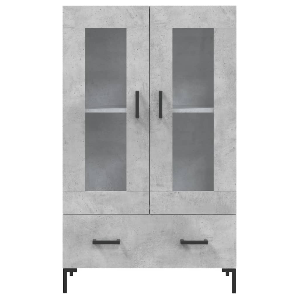 Highboard Concrete Grey 69.5x31x115 cm Engineered Wood