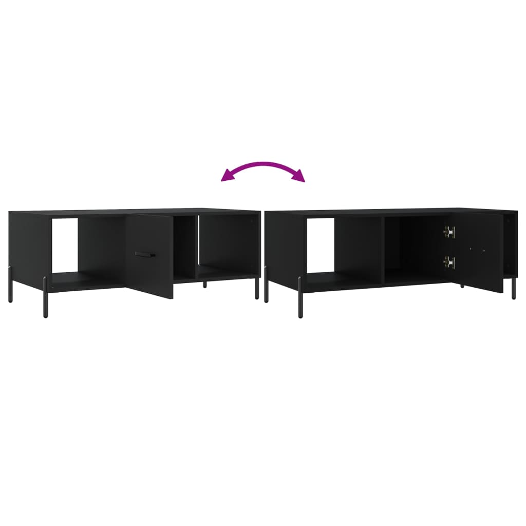 Coffee Table Black 102x50x40 cm Engineered Wood