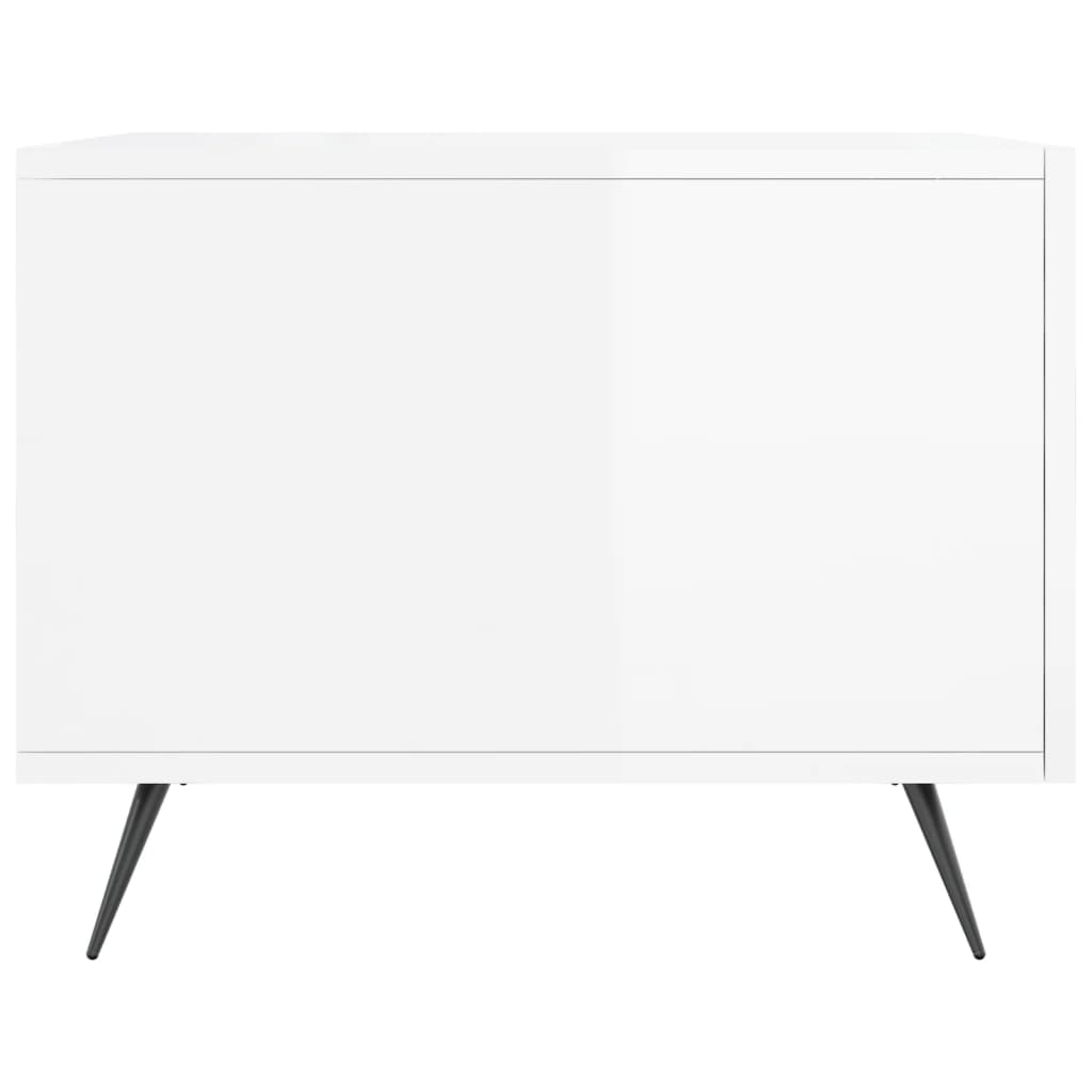 Coffee Tables 2pcs High Gloss White 50x50x40 cm Engineered Wood