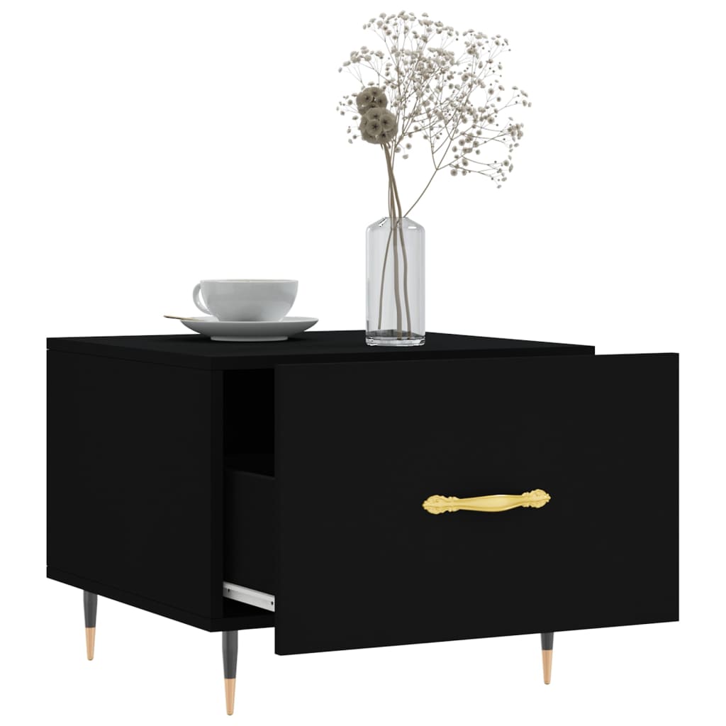 Coffee Tables 2 pcs Black 50x50x40 cm Engineered Wood