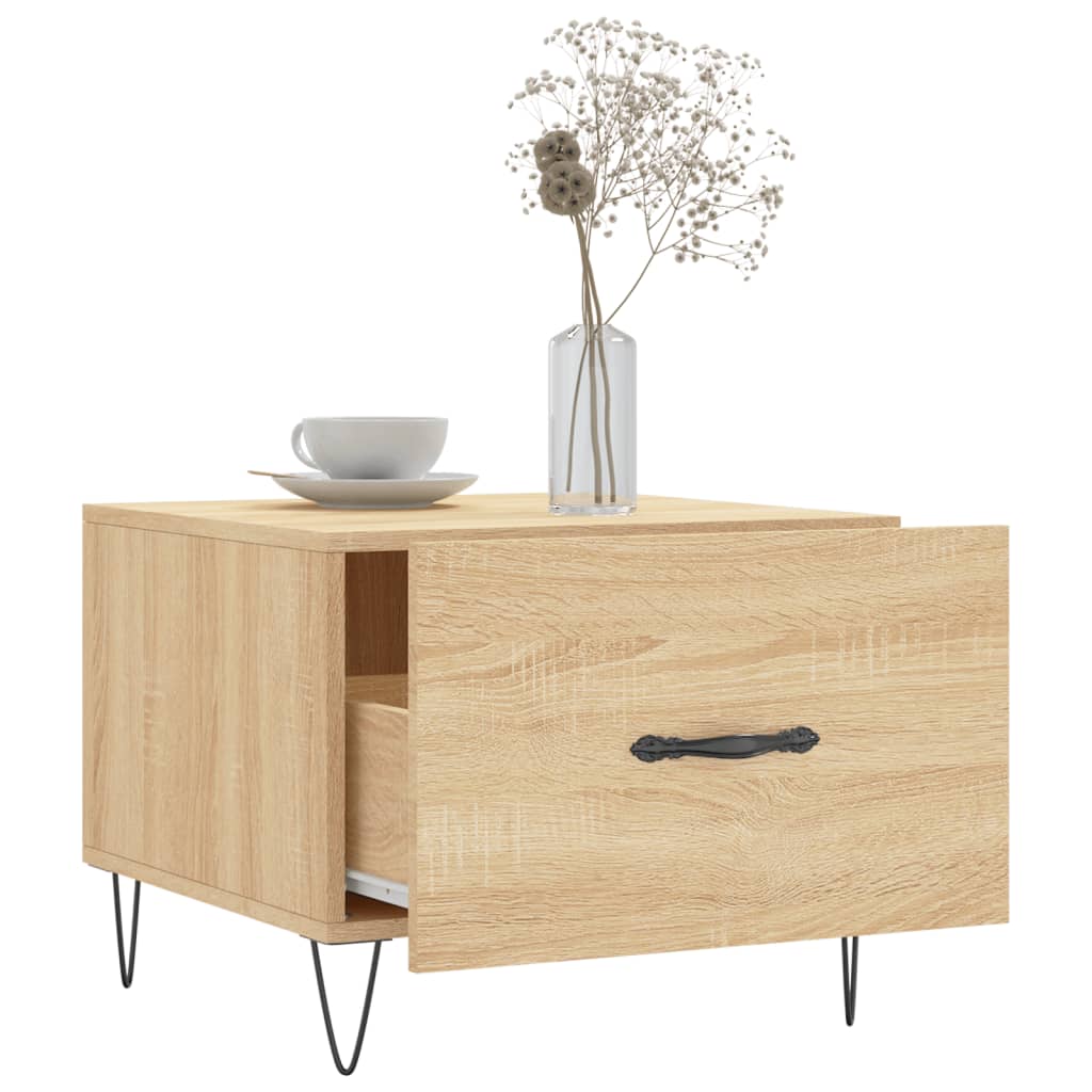 Coffee Table Sonoma Oak 50x50x40 cm Engineered Wood