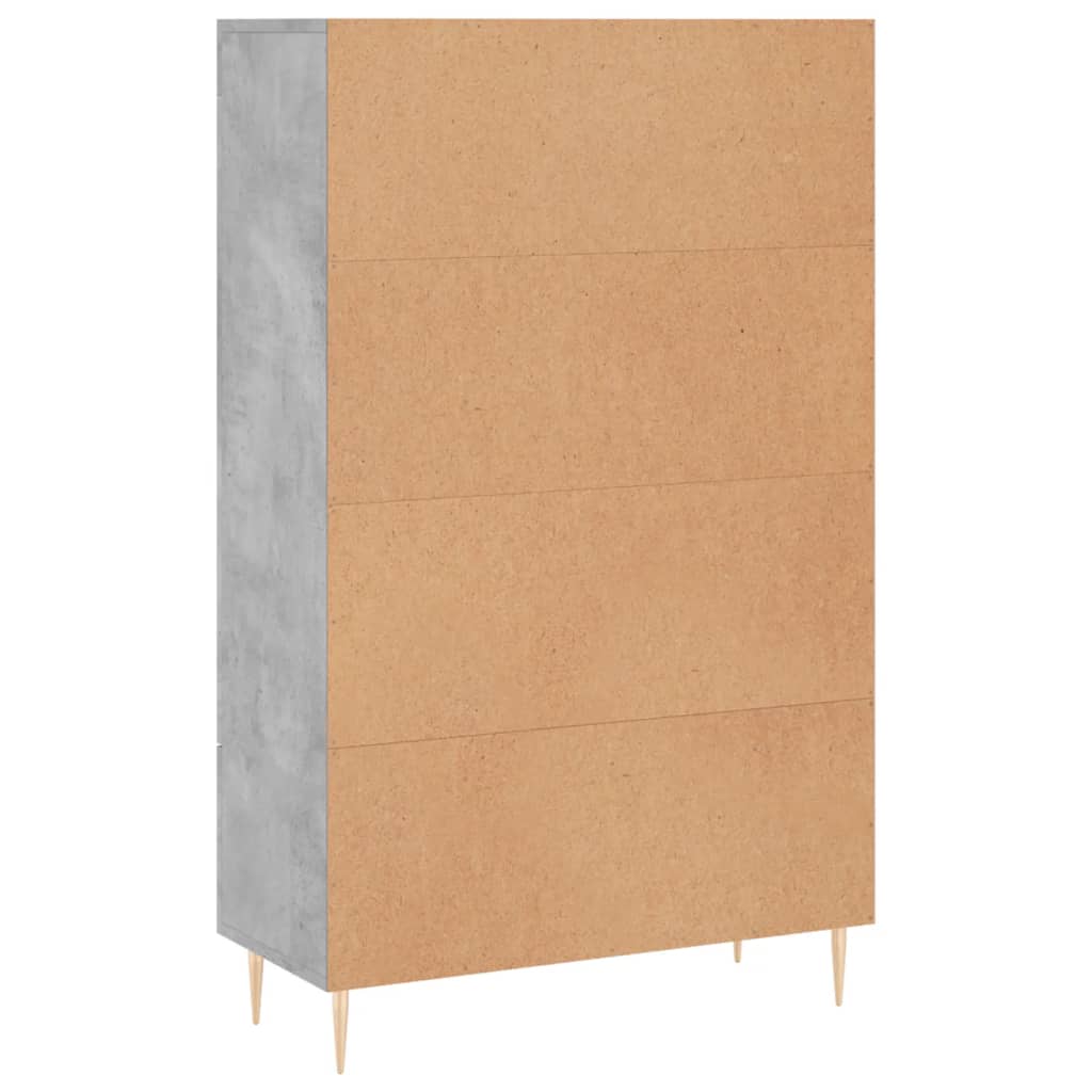 Highboard Concrete Grey 69.5x31x115 cm Engineered Wood