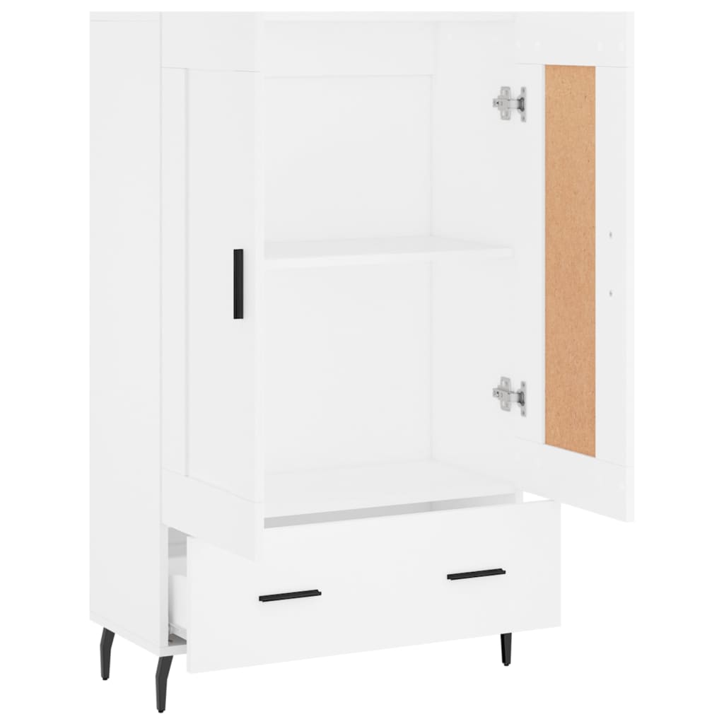Highboard White 69.5x31x115 cm Engineered Wood