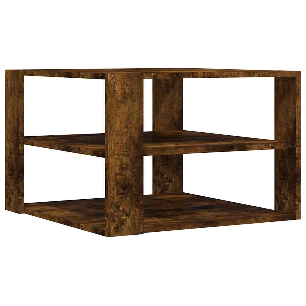 Coffee Table Smoked Oak 58x58x40 cm Engineered Wood