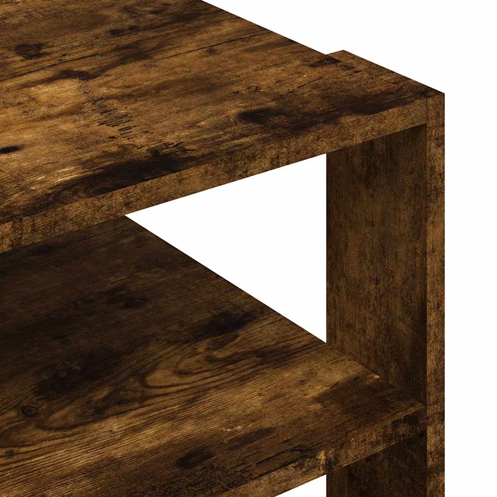 Coffee Table Smoked Oak 58x58x40 cm Engineered Wood