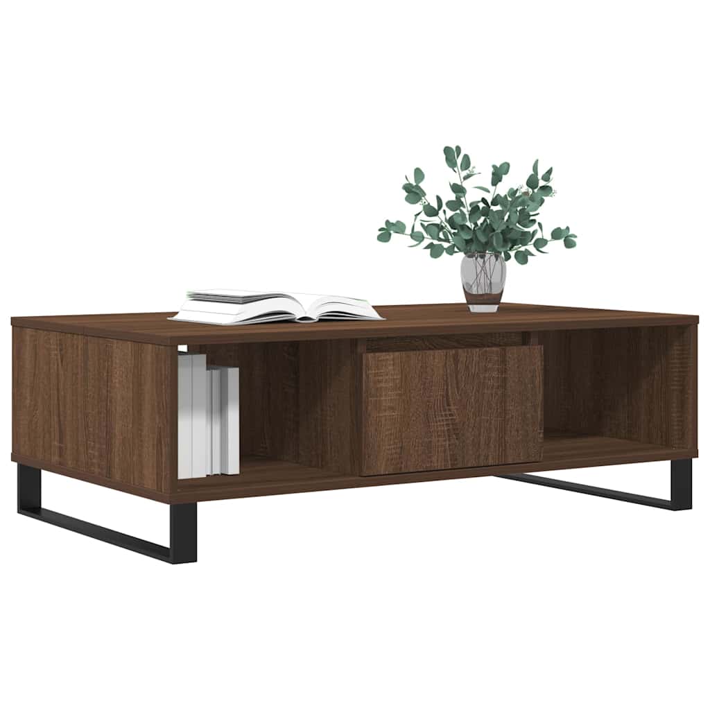 Coffee Table Brown Oak 104x60x35 cm Engineered Wood