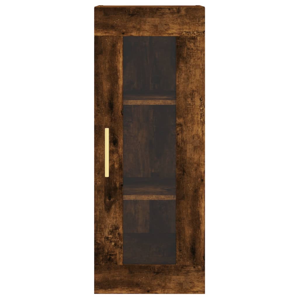Wall Mounted Cabinet Smoked Oak 34.5x34x90 cm