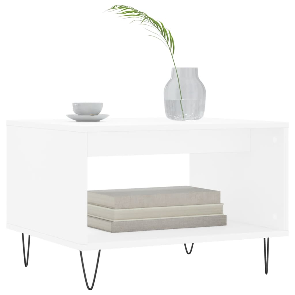 Coffee Table White 60x50x40 cm Engineered Wood