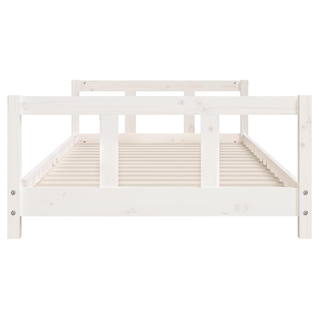 Kids Bed Frame White 90x200 cm Solid Wood Pine