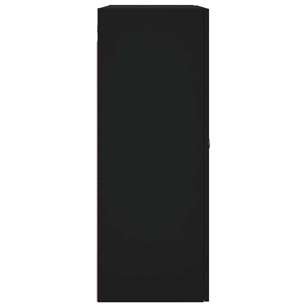 Wall Mounted Cabinets 2 pcs Black Engineered Wood