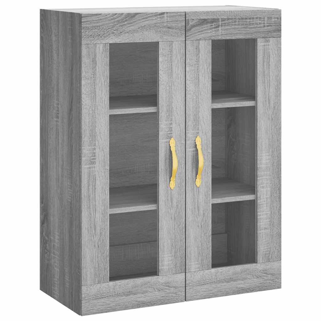 Highboard Grey Sonoma 69,5x34x180 cm Engineered Wood