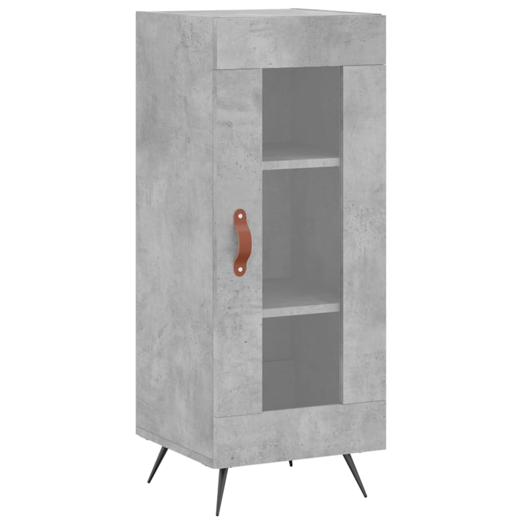 Highboard Concrete Grey 34.5x34x180 cm Engineered Wood